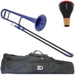 ZO ( ゼットオー ) TTB-10 テナートロンボーン ダークブルー アウトレット プラスチック 細管 tenor trombone Dark Blue ミュート セット F　北海道 沖縄 離島不可