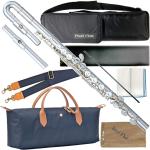 Pearl Flute パールフルート PF-505EUS U字 フルート ストレート U字頭部管 プレスト Eメカニズム 銀メッキ 管楽器 Presto PF505EUS セット L　北海道 沖縄 離島不可