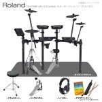 Roland ( ローランド ) 電子ドラム TD-07DMK VH-10 3シンバル スターターセット シングルペダル +マット
