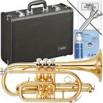 YAMAHA ヤマハ YCR-2330lll コルネット ラッカー ショート 管楽器 B♭ Cornet gold YCR-2330-3 セット E　北海道 沖縄 離島不可