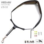 B.AIR ビーエアー バードストラップ WBS-AW サックス用 Lサイズ ウォッシャブル ワイド ネックストラップ ブラック BIRD STRAP wide sax 北海道 沖縄 離島不可