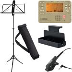 YAMAHA ヤマハ MS-260AL アルミ譜面台 ケース付 TDM-710GLM チューナーメトロノーム マイク付 MS-RKDX 譜面台ラックデラックス セットQ　北海道 沖縄 離島不可
