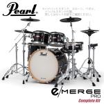 Pearl パール e/MERGE PRO Complete Kit EMPP925S/C-SET コンプリートキット プレミアムフィニッシュ #758 Piano Black w/ Red Stripe