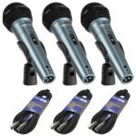 Superlux スーパーラックス ECO88S ボーカルマイク3本 ケーブルセット 7メートル 3本