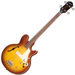 Epiphone エピフォン Jack Casady Fretless Bass Aged Royal Tan ジャック・キャサディー モデル セミアコ・フレットレスベース 【LMT】