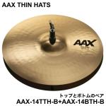 SABIAN セイビアン AAX THIN HATS AAX-14TH-B Top+ボトム トップとボトムのペア