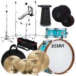 TAMA タマ Club-JAM Mini Kit LJK28S-AQB シンバル スタンド イス ペダル ケース