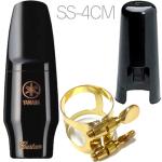 YAMAHA ヤマハ SS-4CM ソプラノサックス マウスピース エボナイト Soprano sax custom mouthpiece リガチャー キャップ セットB　以下対応不可 北海道 沖縄 離島 代引き