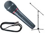 audio-technica オーディオテクニカ AE4100 三脚マイクスタンドセット（XLR-XLR） ◆ ブーム/ストレートタイプ両対応のスタンドと5mケーブル
