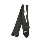 Gibson ギブソン ASGSBL-10: Lightning Bolt Style 2" Safety Strap - Jet Black 