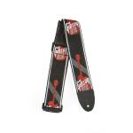 Gibson ギブソン ASGG-600: Woven Style 2" Strap w/ Gibson Logo - Red 