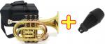 J Michael ( Jマイケル ) TR-350PL ポケットトランペット 新品 アウトレット ミニ トランペット 管楽器 pocket trumpet gold セット C　北海道 沖縄 離島 同梱 代引き不可