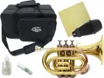 J Michael Jマイケル 3年保証 TR-350PL ポケットトランペット 新品アウトレット ラッカー ゴールド セットA　以下は対応不可 北海道 沖縄 離島 同梱 代引き