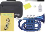 Kaerntner ケルントナー KTR-33P BLUE ポケットトランペット メタリック ブルー ミニトランペット KTR33P BL セット C　北海道不可 沖縄不可 離島不可 代引き不可 同梱不可