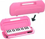 Kikutani キクタニ ピンク 32鍵 鍵盤ハーモニカ 1台 立奏用唄口 卓奏用パイプ 楽器 ケース 鍵盤楽器 MELODY MATE PIANO MM-32 PINK　北海道 沖縄 離島不可
