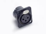 NEUTRIK ノイトリック NC3FD-LX-B ◆ 3ピン XLR レセプタクル(メス）黒