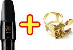 YAMAHA ヤマハ AS-4C アルトサックス マウスピース リガチャー セット スタンダード 4C 樹脂製 ゴールド 正締め Alto saxophone mouthpieces　北海道 沖縄 離島不可