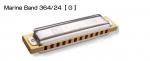 HOHNER ホーナー Marine Band 364/24 G調 マリンバンド364 12穴 10穴 +2穴 ブルースハープ型 ハーモニカ 木製ボディ blues harmonica　北海道 沖縄 離島不可