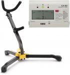 Hercules ハーキュレス DS530BB サックス スタンド KORG CA-50 チューナー セット アルトサックス テナーサックス Alto Tenor saxophone stand　北海道 沖縄 離島不可