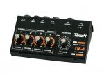 Tech ( テック ) TM-4 ◆ 4chマイクロミキサー バッテリーでも駆動可能な小型ミキサー マイク入力の増設に！