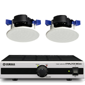 YAMAHA ヤマハ NS-IC400 (1ペア)  + PA2030a 小規模店舗 天井埋め込み BGMセット