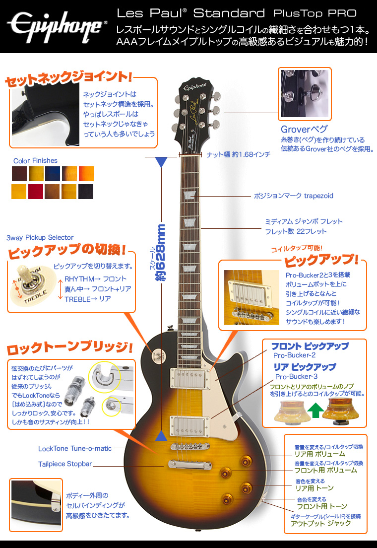 Epiphone エピフォン レスポール特集 種類 比較 違い | ワタナベ楽器店