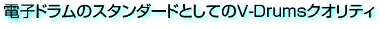 電子ドラムのスタンダードとしてのクオリティ