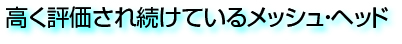 高く評価され続けているメッシュヘッド