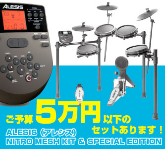 Alesis Nitro Mesh Kit 5万円以下でも買える電子ドラム