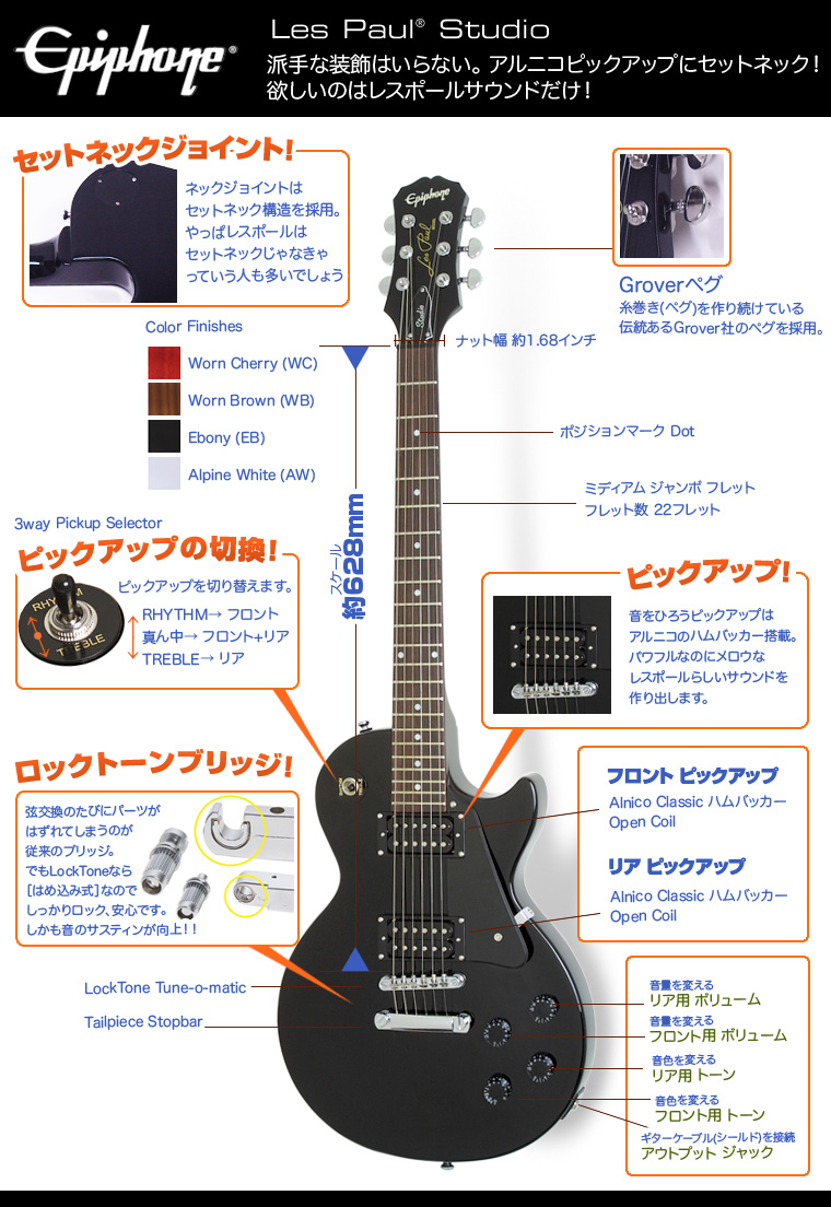 Epiphone エピフォン レスポール特集 種類 比較 違い ワタナベ楽器店 Online Shop